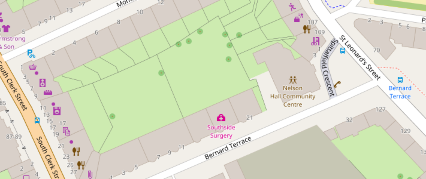 Open streetmap map of Spittalfield Crescent